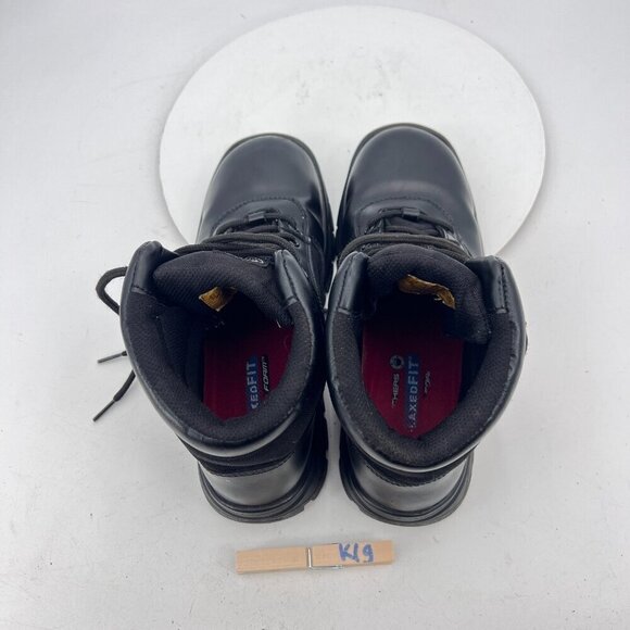 Sketchers RelaxedFit Men Size 8.5 Black Leather Waterproof Slip Resistant Boot - Picture 11 of 13